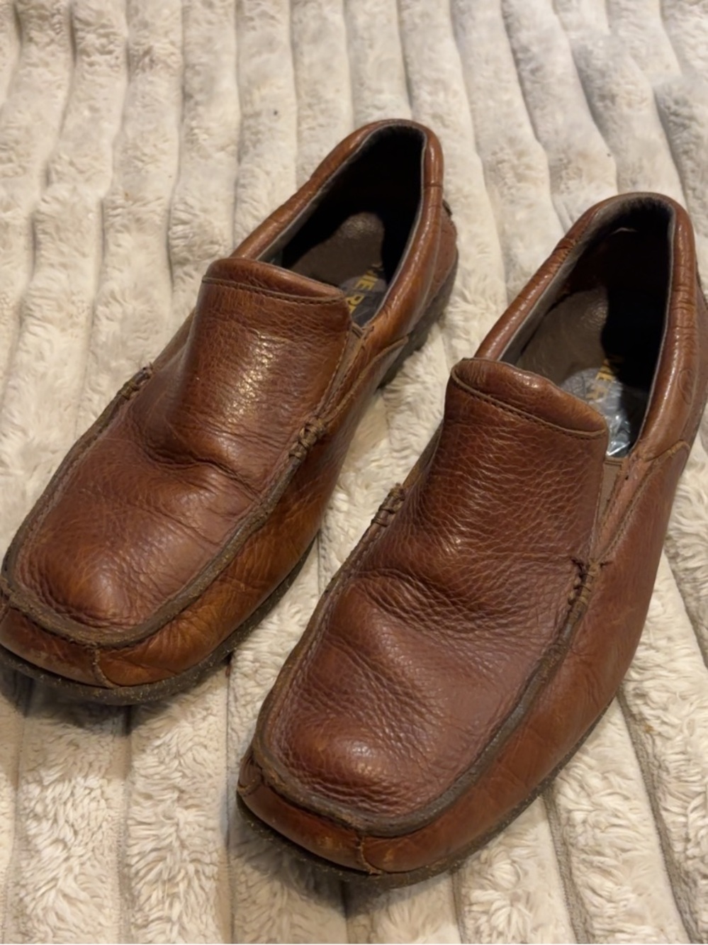 Men's Brown Leather Slip-On Loafers Merrell